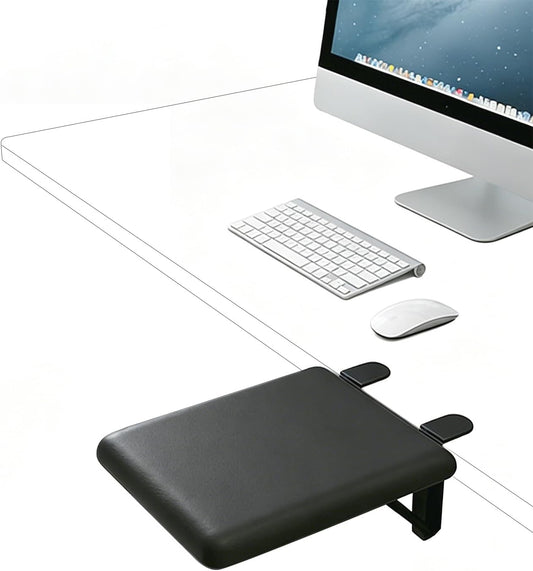 Computer Arm Rest for Desk, 90°Foldable Desk Arm Rest Extender,Ergonomic Arm Rest for Desk,Clamp-On Mouse Pad Arm Support,No-Drill Table Side Addition for Home & Office