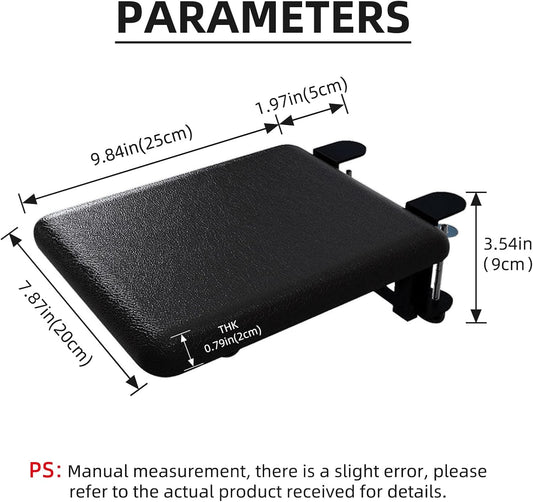 Computer Arm Rest for Desk, 90°Foldable Desk Arm Rest Extender,Ergonomic Arm Rest for Desk,Clamp-On Mouse Pad Arm Support,No-Drill Table Side Addition for Home & Office