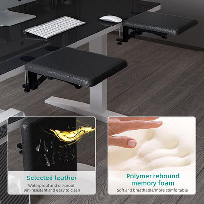 Computer Arm Rest for Desk, 90°Foldable Desk Arm Rest Extender,Ergonomic Arm Rest for Desk,Clamp-On Mouse Pad Arm Support,No-Drill Table Side Addition for Home & Office
