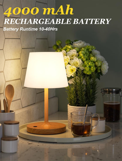 Shower Lamp IP54 Waterproof, Cordless Rechargeable Table Lamp, Outdoor Use