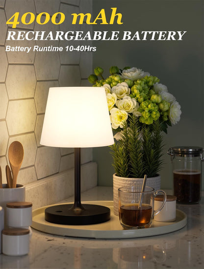 Shower Lamp IP54 Waterproof, Cordless Rechargeable Table Lamp, Outdoor Use