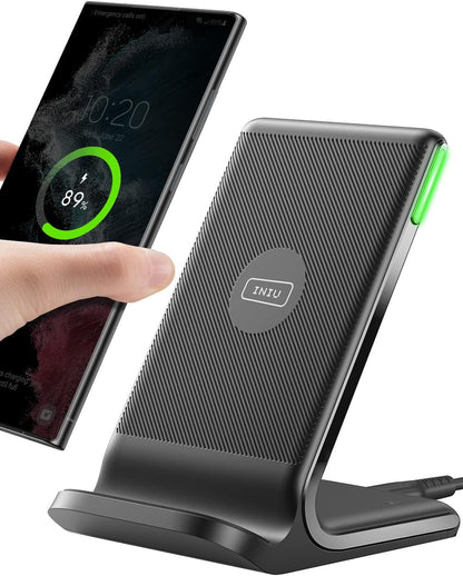 Wireless Charger, 15W Fast Wireless Charging Phone Station with LED