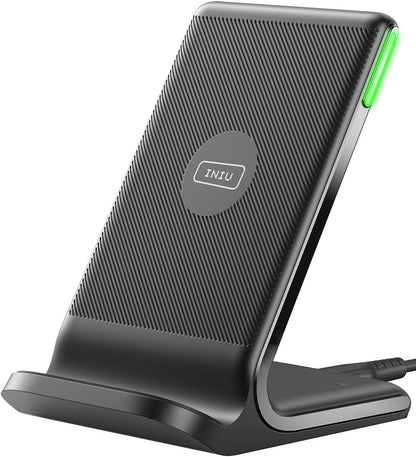 Wireless Charger, 15W Fast Wireless Charging Phone Station with LED