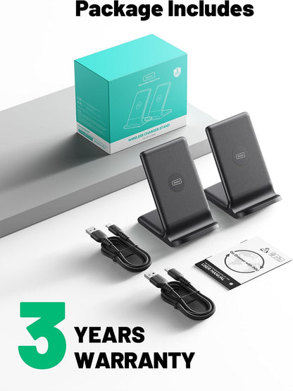 Wireless Charger, 15W Fast Wireless Charging Phone Station with LED