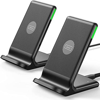 Wireless Charger, 15W Fast Wireless Charging Phone Station with LED