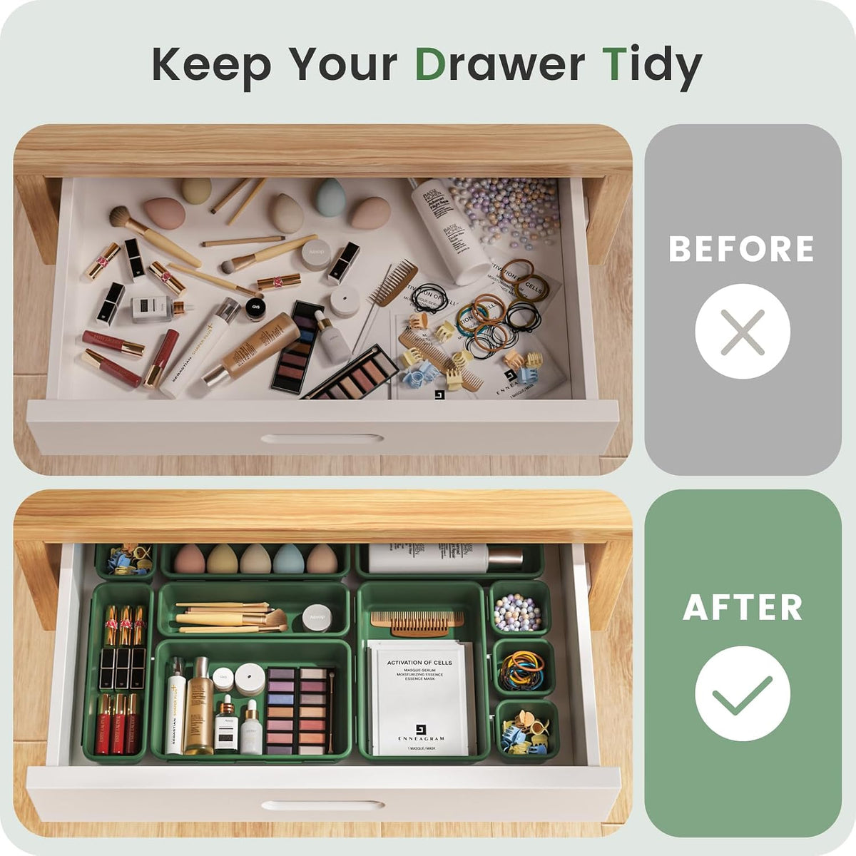 【𝟓 𝐒𝐈𝐙𝐄】 Tool Box Organizer Tray Divider Set Drawer Organizer