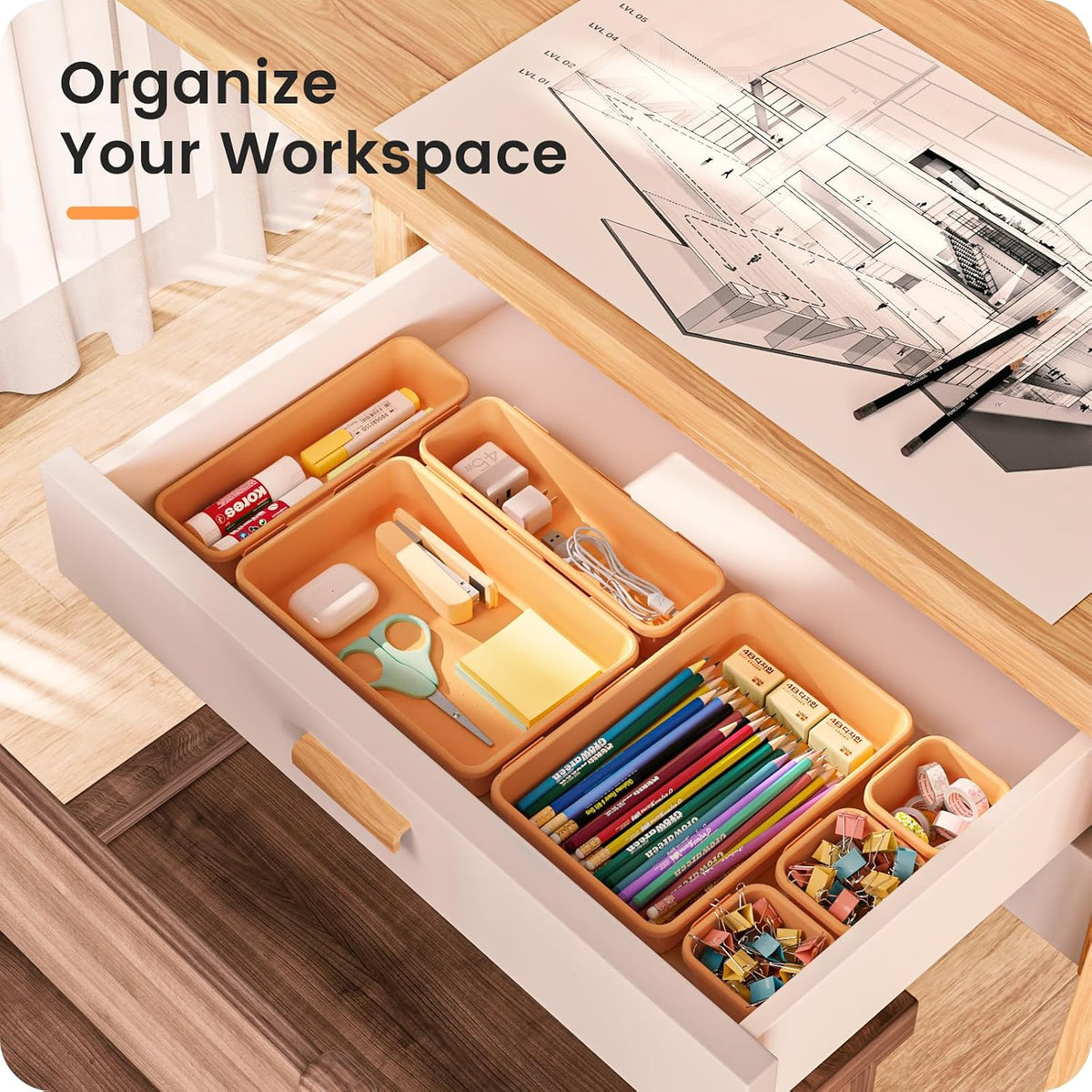 【𝟓 𝐒𝐈𝐙𝐄】 Tool Box Organizer Tray Divider Set Drawer Organizer