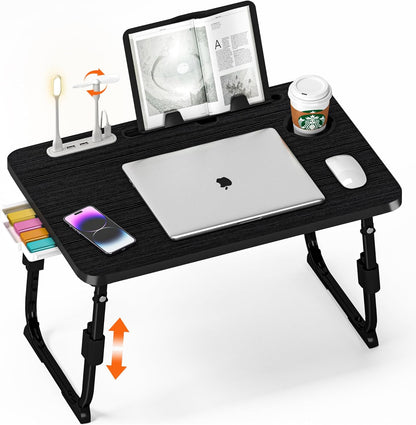 Lap Desk for Bed Adjustable Height with USB Port 23.6" x15.7" Desktop