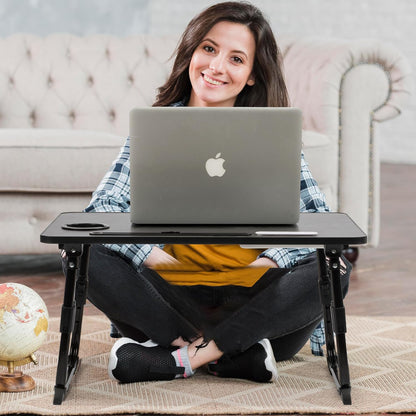 Lap Desk for Bed Adjustable Height with USB Port 23.6" x15.7" Desktop