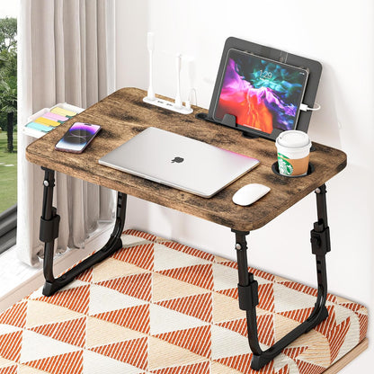 Lap Desk for Bed Adjustable Height with USB Port 23.6" x15.7" Desktop