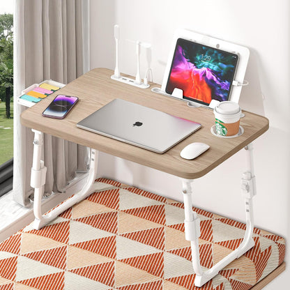 Lap Desk for Bed Adjustable Height with USB Port 23.6" x15.7" Desktop