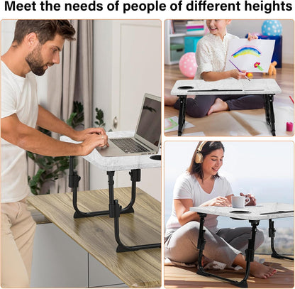 Lap Desk for Bed Adjustable Height with USB Port 23.6" x15.7" Desktop