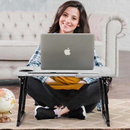 Lap Desk for Bed Adjustable Height with USB Port 23.6" x15.7" Desktop