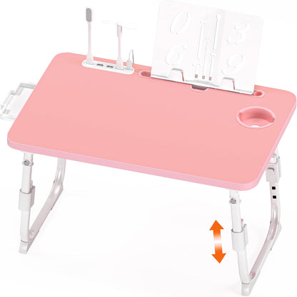 Lap Desk for Bed Adjustable Height with USB Port 23.6" x15.7" Desktop