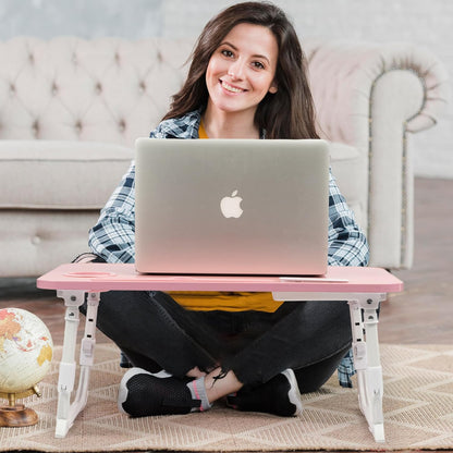 Lap Desk for Bed Adjustable Height with USB Port 23.6" x15.7" Desktop