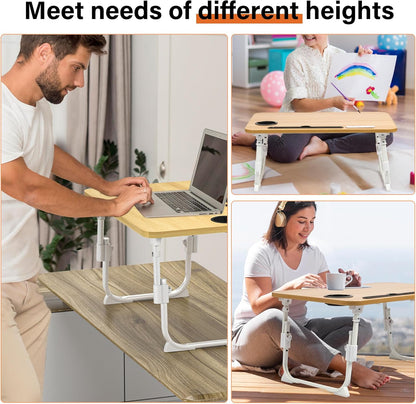 Lap Desk for Bed Adjustable Height with USB Port 23.6" x15.7" Desktop
