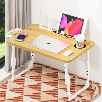 Lap Desk for Bed Adjustable Height with USB Port 23.6" x15.7" Desktop