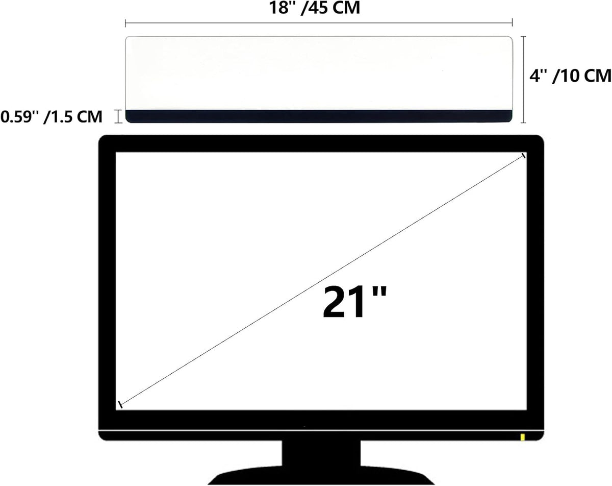 Monitor Memo Top, 18" Sticky Note Holder, Message Board