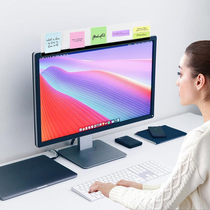 Monitor Memo Top, 18" Sticky Note Holder, Message Board