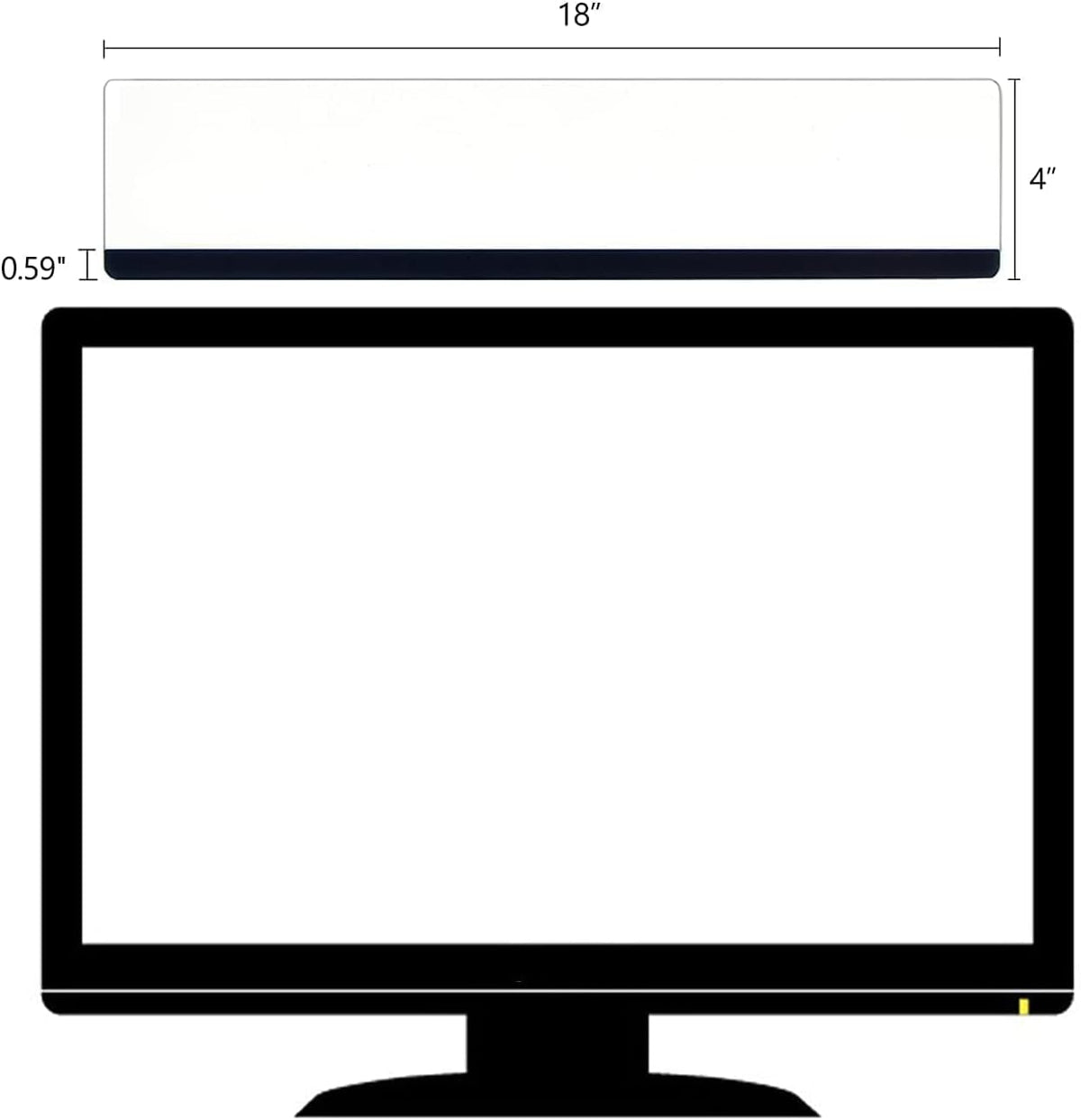 Monitor Memo Top, 18" Sticky Note Holder, Message Board