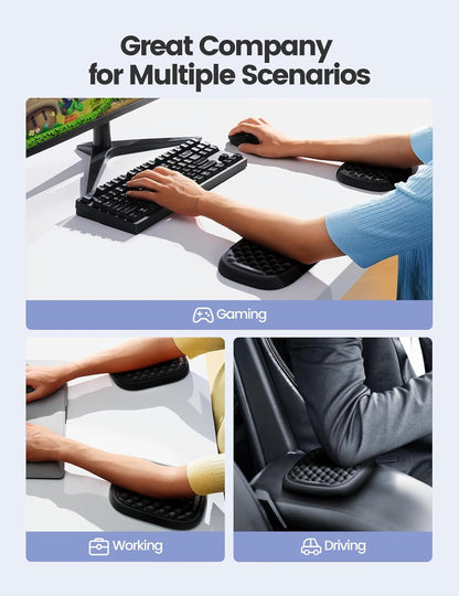 【Upgraded Larger and Thicker】 Elbow Rest Pad 1pc, Desk Wrist Rest Memory Foam Armrest, Ergonomic Mouse Cushion Support, Wrist Pain Relief for Computer Laptop Working Typing Gaming Office Gadget