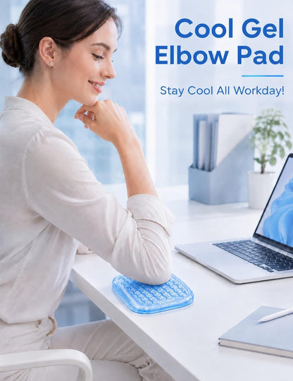【Upgraded Larger and Thicker】 Elbow Rest Pad 1pc, Desk Wrist Rest Memory Foam Armrest, Ergonomic Mouse Cushion Support, Wrist Pain Relief for Computer Laptop Working Typing Gaming Office Gadget