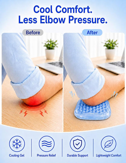 【Upgraded Larger and Thicker】 Elbow Rest Pad 1pc, Desk Wrist Rest Memory Foam Armrest, Ergonomic Mouse Cushion Support, Wrist Pain Relief for Computer Laptop Working Typing Gaming Office Gadget