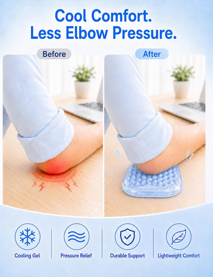 【Upgraded Larger and Thicker】 Elbow Rest Pad 1pc, Desk Wrist Rest Memory Foam Armrest, Ergonomic Mouse Cushion Support, Wrist Pain Relief for Computer Laptop Working Typing Gaming Office Gadget