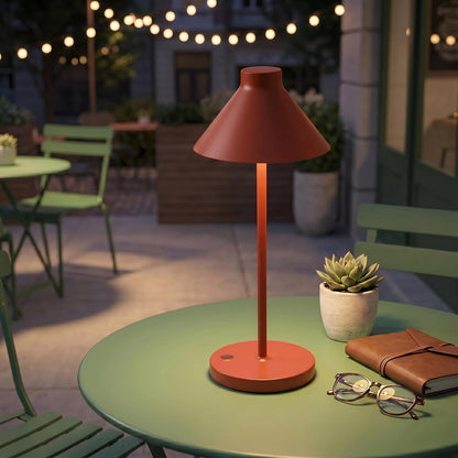 Rechargeable Mini Cordless Desk Lamp, IP44 Waterproof (Gold)