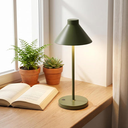 Rechargeable Mini Cordless Desk Lamp, IP44 Waterproof (Gold)